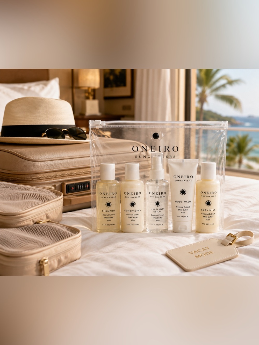 Oneiro Sunchasers Ready Go 5 Pc Travel Hair Body Care Set NEW - Picture 3 of 8